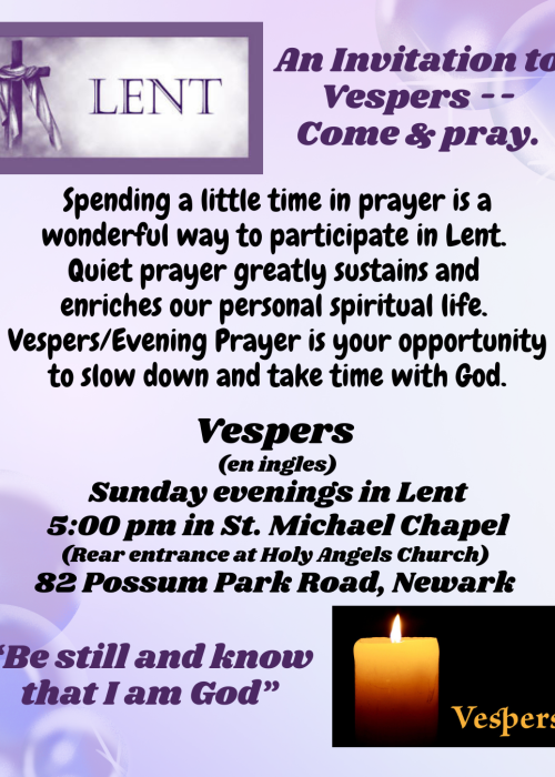 Lent vespers 2025